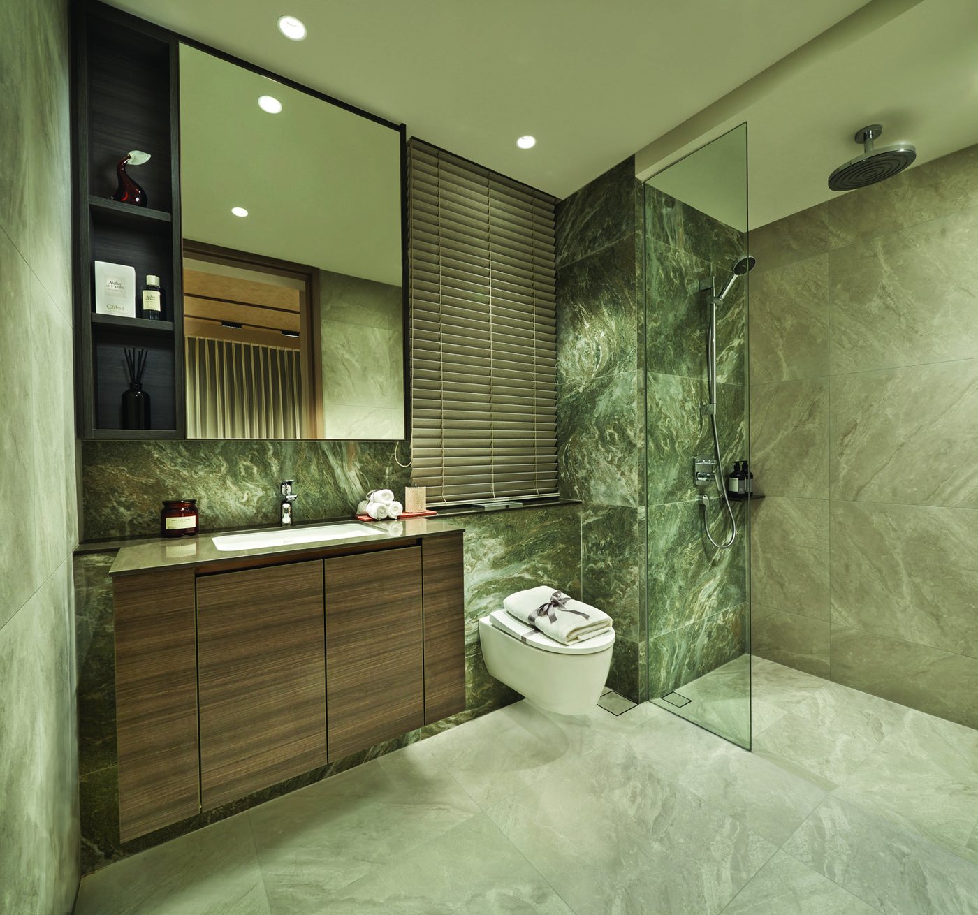 Bathroom in the showflat.